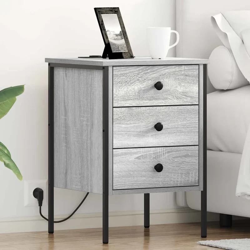Armadio da Notte Grigio Sonoma 42 x 41 x 61 cm 859486