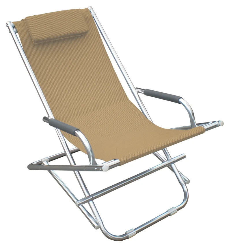 Sedia Sdraio Playa in Alluminio Tortora 2 Pezzi