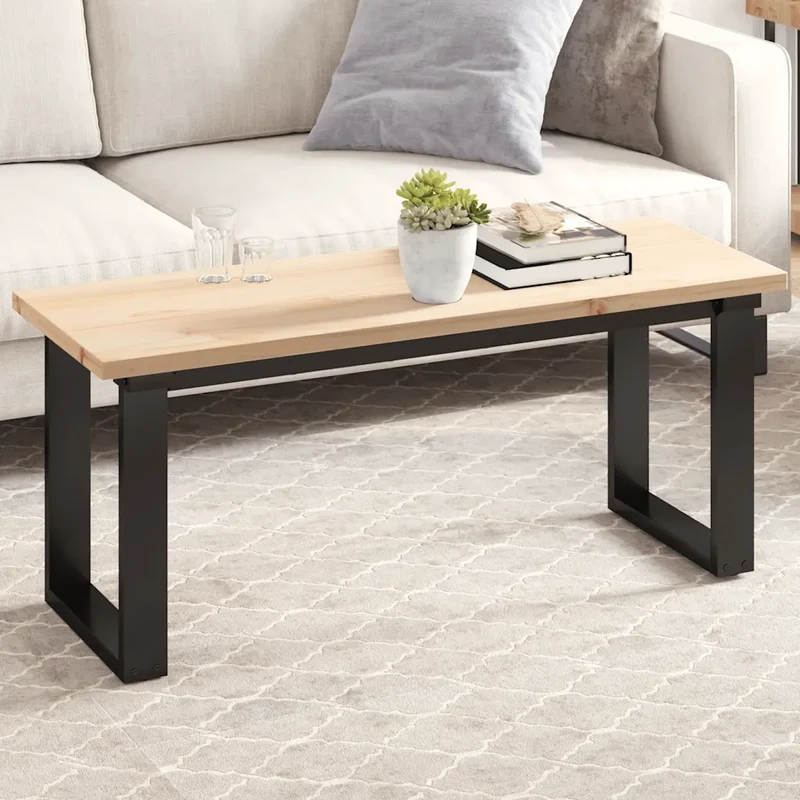 Piano Tavolo 110x40x2,5 cm Rettangolare Legno Massello di Pino 847432