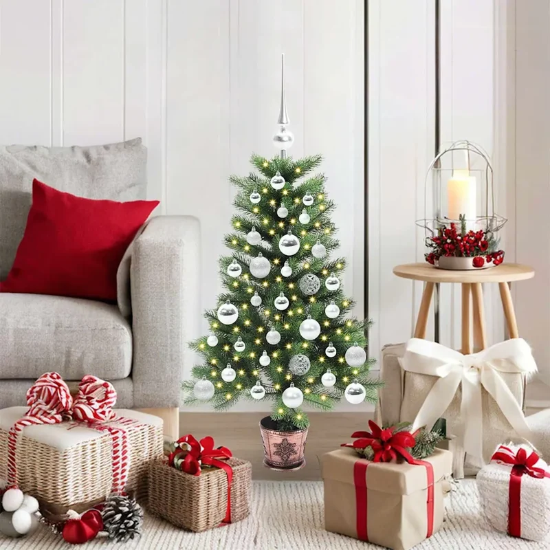 Albero di Natale con 150 LED con supporto Verde 90 cm PE 3396305