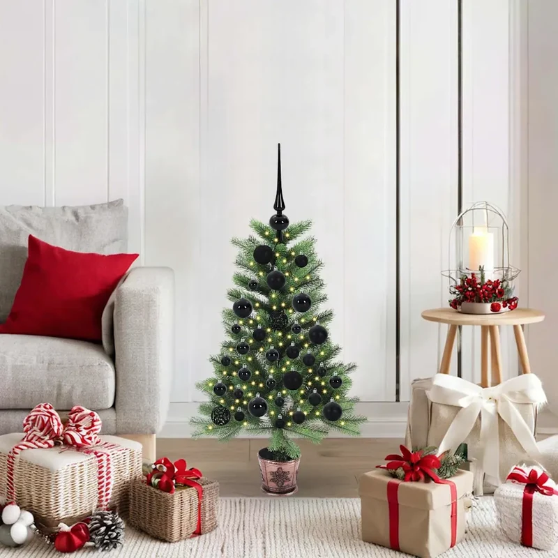 Albero di Natale con 150 LED con supporto Verde 90 cm PE 3396301