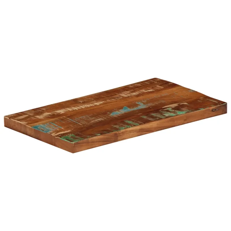 Piano Tavolo 60x30x3,8 cm Rettangolare in Massello di Recupero 371098
