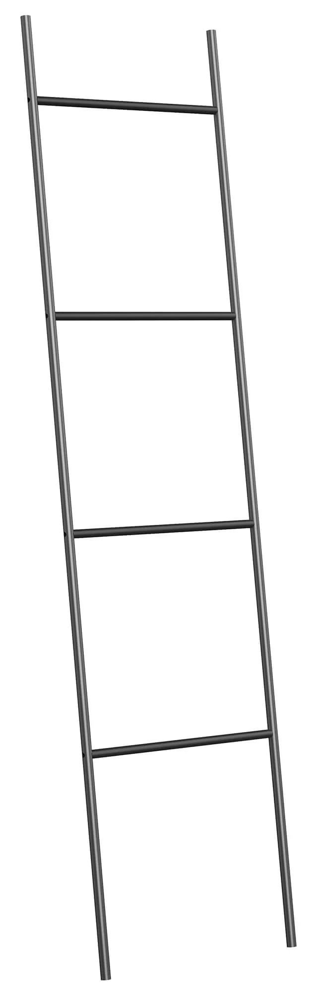 Scaletta Portasciugamani 175x46 cm in Metallo Motti Nero