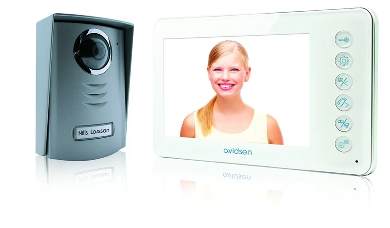 VIDEOCITOFONO BIANCO LCD 7 A COLORI 2 FILI