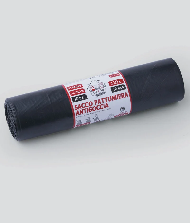 SACCHETTO SPAZ.NER.10P.500GR 72X110