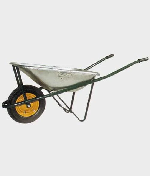 Carriola Semismontata con Vasca Zincata 85 L – Robusta e Antiruggine per Uso Edile e Giardinaggio