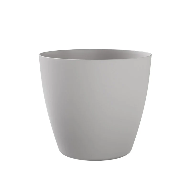 Vaso Rotondo Indoor e Outdoor Tera Bayon Kit Cloud Ø50 cm in Plastica Grigio Chiaro