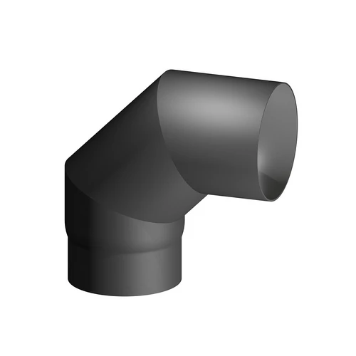Curva acciaio al carbonio smaltato 90 mf per stufe a legna diam. 180