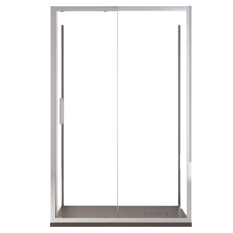 Box doccia tre lati anta scorrevole in cristallo trasparente 6mm h195 agata, misura 70x140x70