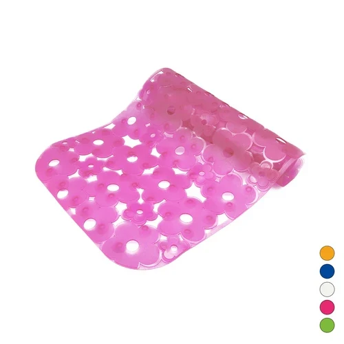 Tappeto antiscivolo per vasca mod. margherita cm 72 x 36 fucsia