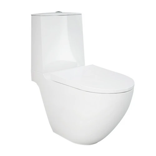 Vaso monoblocco des a pavimento rimless fissaggi nascosti -