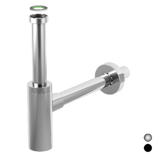Sifone d arredo per lavabo inox mater 1 1/4 x 32 finitura nero opaco