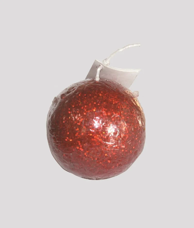 CANDELA SFERA 60MM METALLIZ.ROSSA