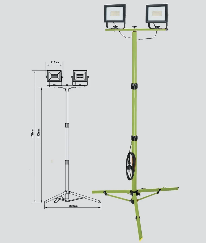 FARO WORK LED DOPPIO 50W+50W C/TREP