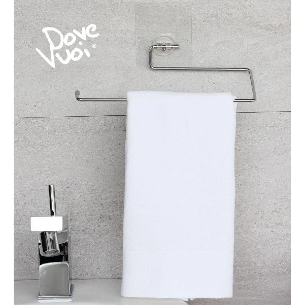 Porta Salviette Portasciugamani da Parete 25.5x6.5x14.5 cm Linea DoveVuoi - Jumbo