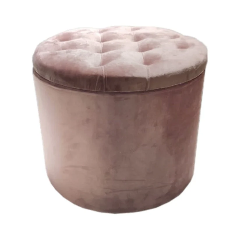 Pouf cilindrico con portascarpe