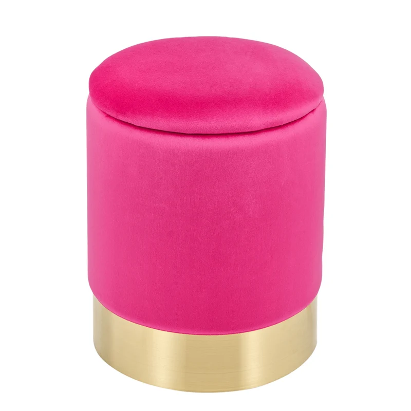 Pouf cilindrico in velluto