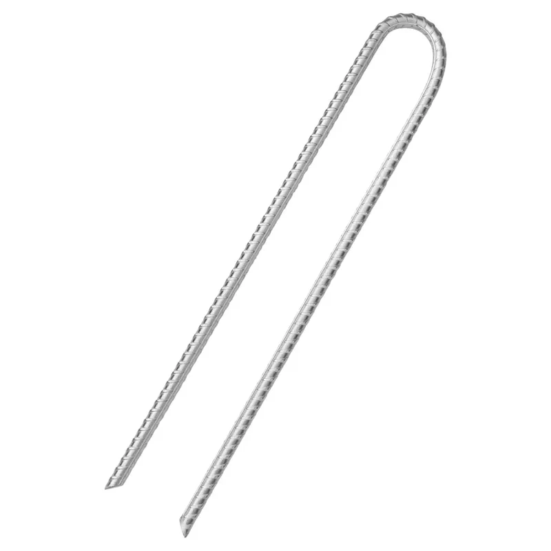 Picchetti Tenda 12 pz a Forma di U 37 cm Ø11,3 mm Acciaio Zincato 4009348