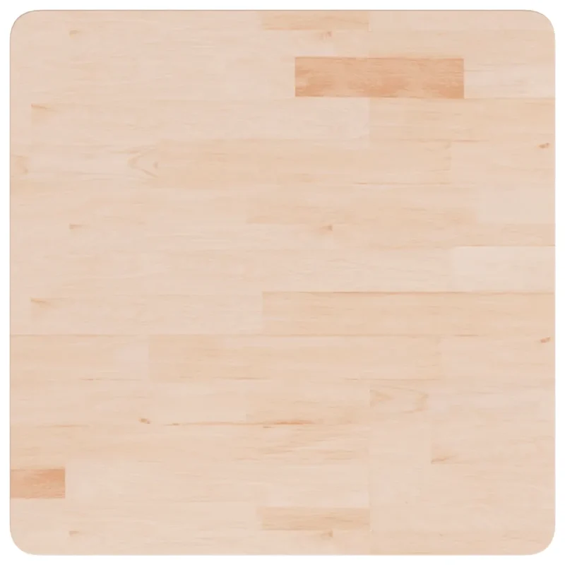 Piano Tavolo Quadrato 60x60x2,5 cm Massello Rovere Non Trattato 342930