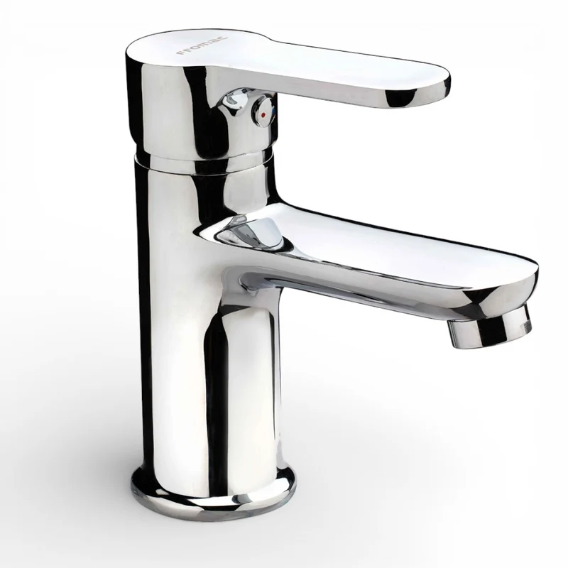 Miscelatore lavabo in acciaio cromato con scarico e flessibili Prius