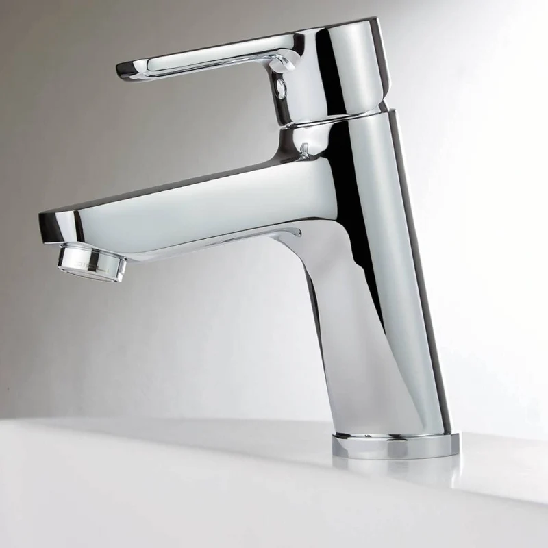 Miscelatore lavabo in acciaio cromato 4.5x16.3xH16.3 cm