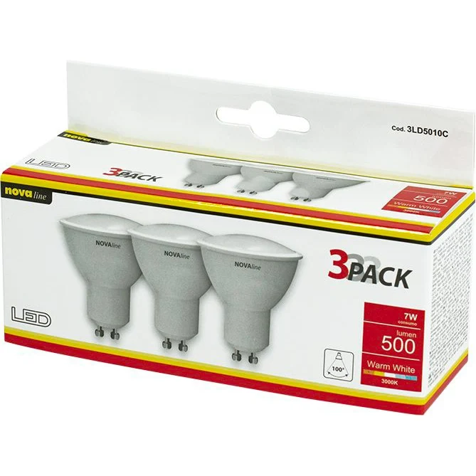 Set 3 lampadine LED GU10 7W