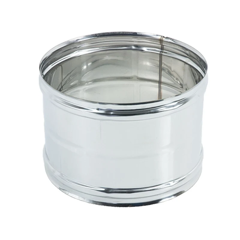 Raccordo in acciaio Inox FF - h 14 cm