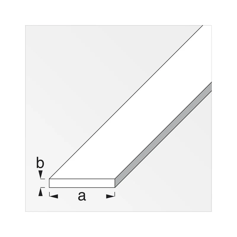 Profilo bianco h.200 cm piatto 30x2 mm - 5 pz