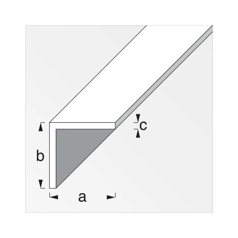 Profilo bianco h.200 cm angolare 20x20x1 mm - 5 pz