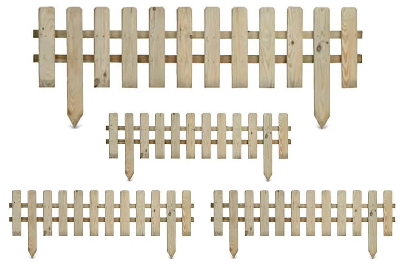 Recinzione Bassa 4 Pezzi 30x120 cm in Legno Impregnato