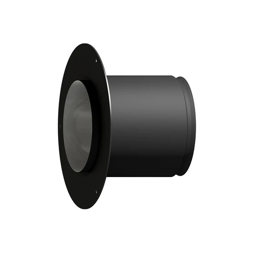 Rosone a muro con elemento dritto l. 125mm mf diam. 120 / rosone d.220