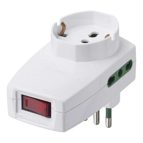 Adattatore multiplo SICURY 250 V sfalsato verticale