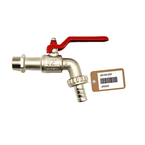 Rubinetto a sfera con portagomma f-brico 3/4 dn 14 pn 16