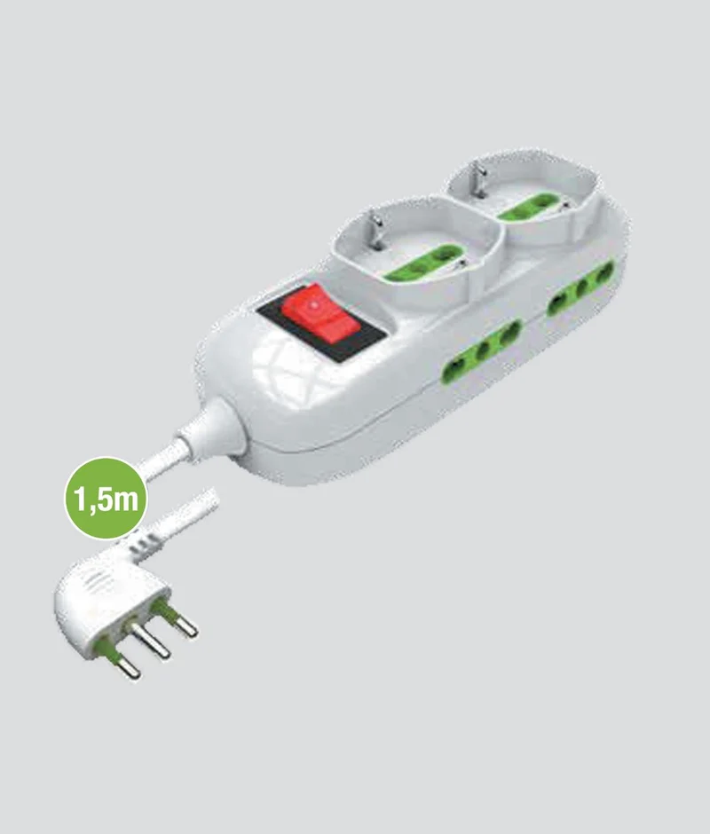 MULTIPRESA 1,5MT COMPACT 6PRE 2+2+2