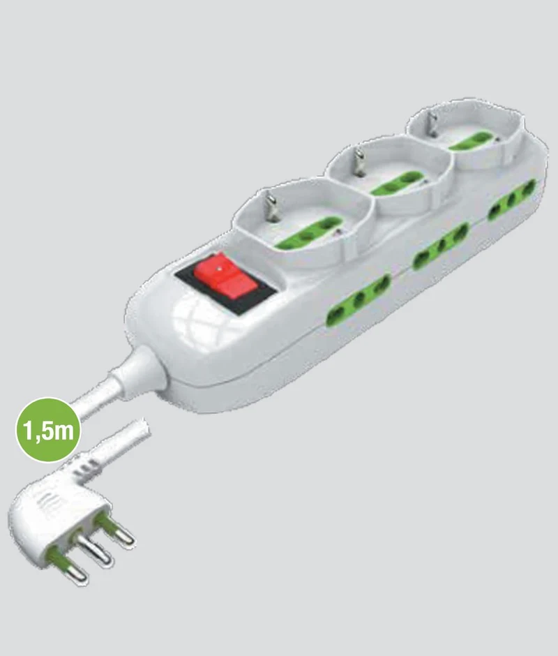 MULTIPRESA 1,5MT COMPACT 9PRE 3+3+3