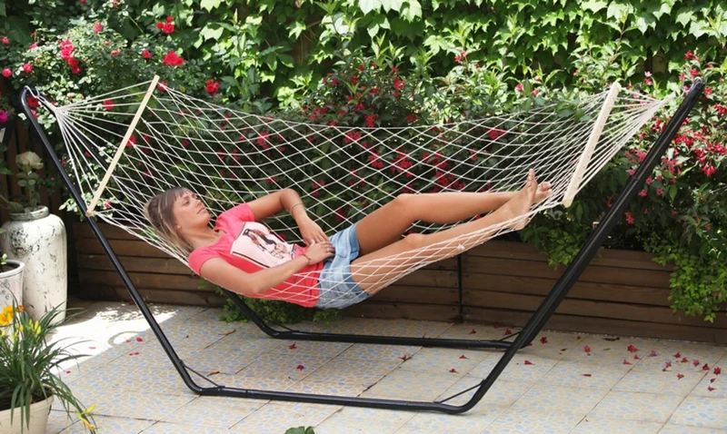 Amaca a Rete con Legno Singola i Giardini del Re