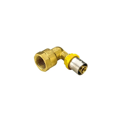 Raccordo per multistrato gas curvo femmina 16 x 1/2