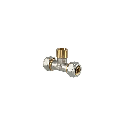 Raccordo tee maschio a compressione per multistrato 26 x 1 x 26