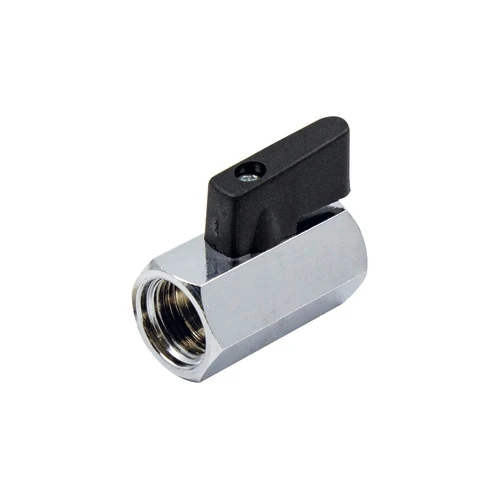 Valvola minisfera small ff con levetta nera 1/2