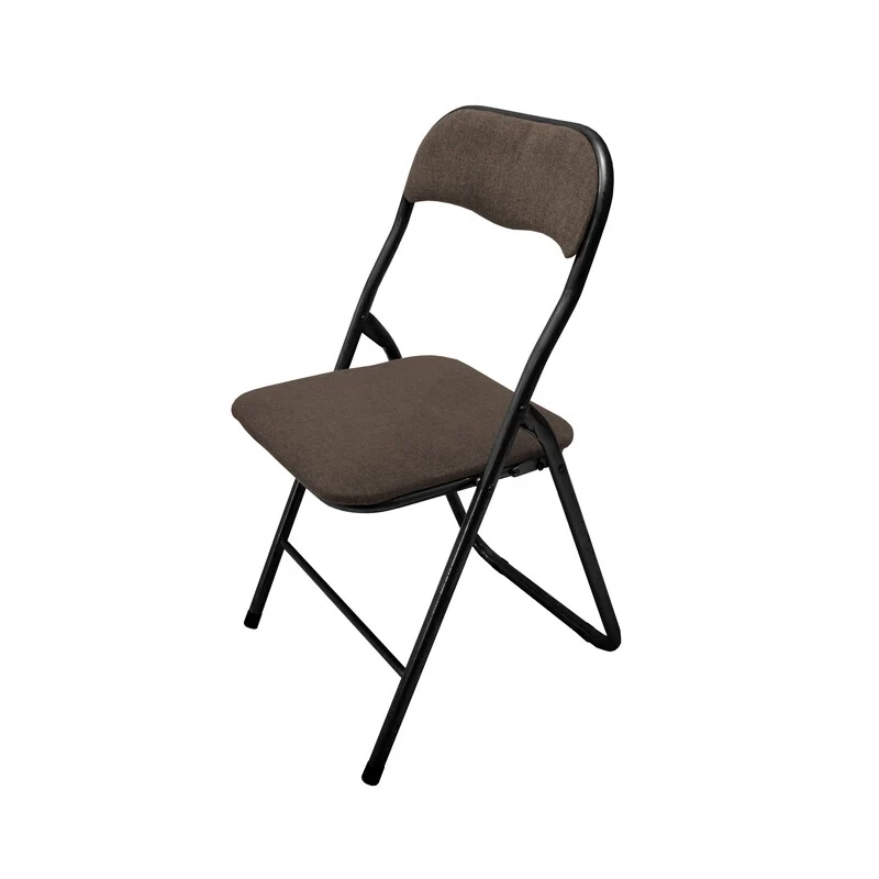 Sedia Pieghevole Polo Tessuto Marrone 25 6 Pezzi