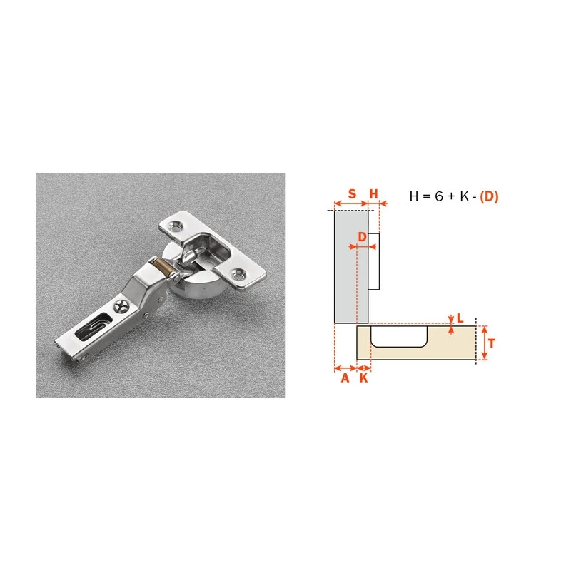 Cerniera Ammortizzata C7A6GE9 Collo 9 Salice 50 Pezzi