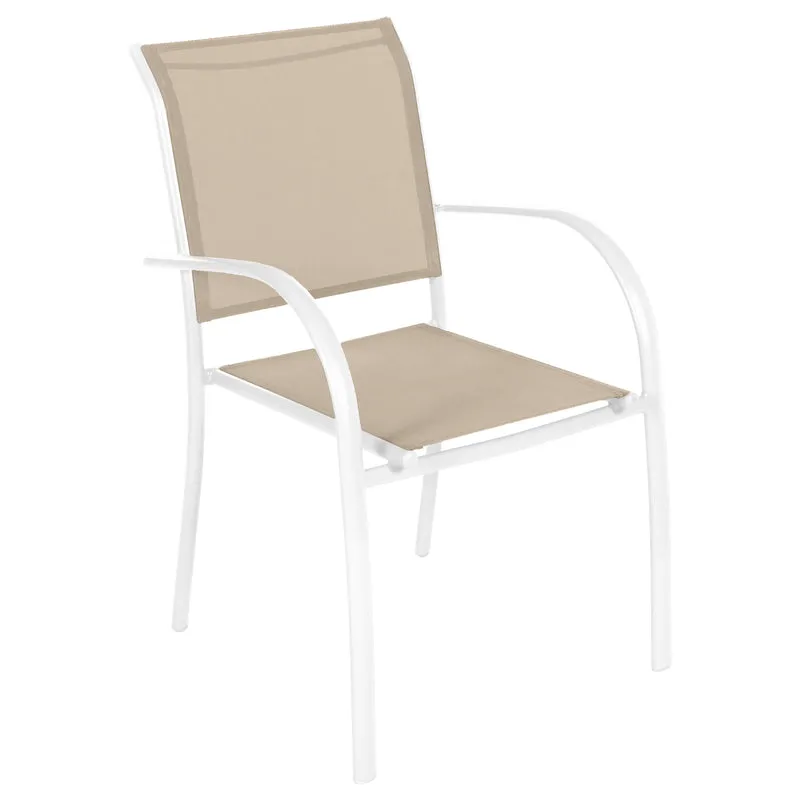 Sedia Piazza Bianco/Beige