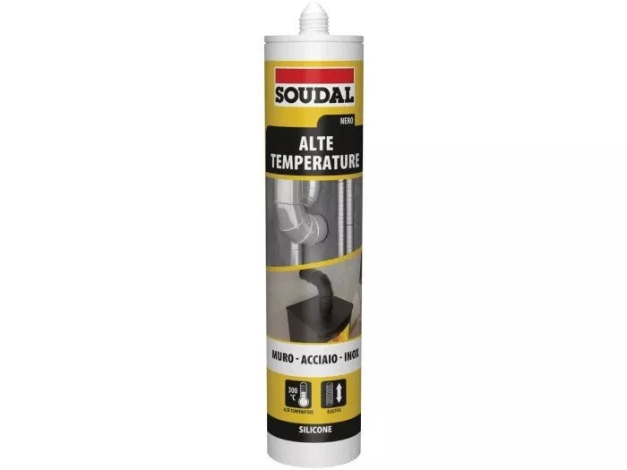 Silicone Alte Temperature – Sigillante Resistente al Calore per Stufe, Forni e Camini Nero