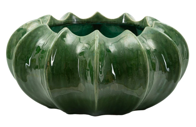 Cachepot Cactus Ø31x16 cm in Ceramica Verde