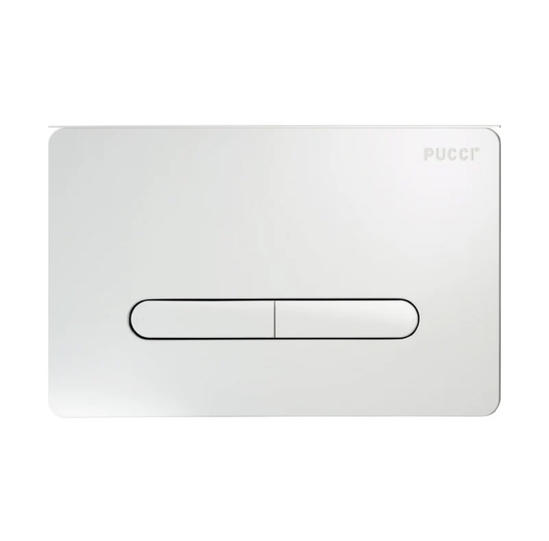 Placca di Comando ECO Linea Tratto BIANCA Per Risciacquo (2 PULSANTI) Cod. 80130570