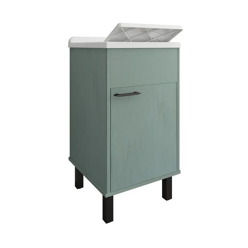 Mobile Lavatoio Smeraldo 45x50x85 cm con Vasca in PP Struttura in PVC Verde Scuro