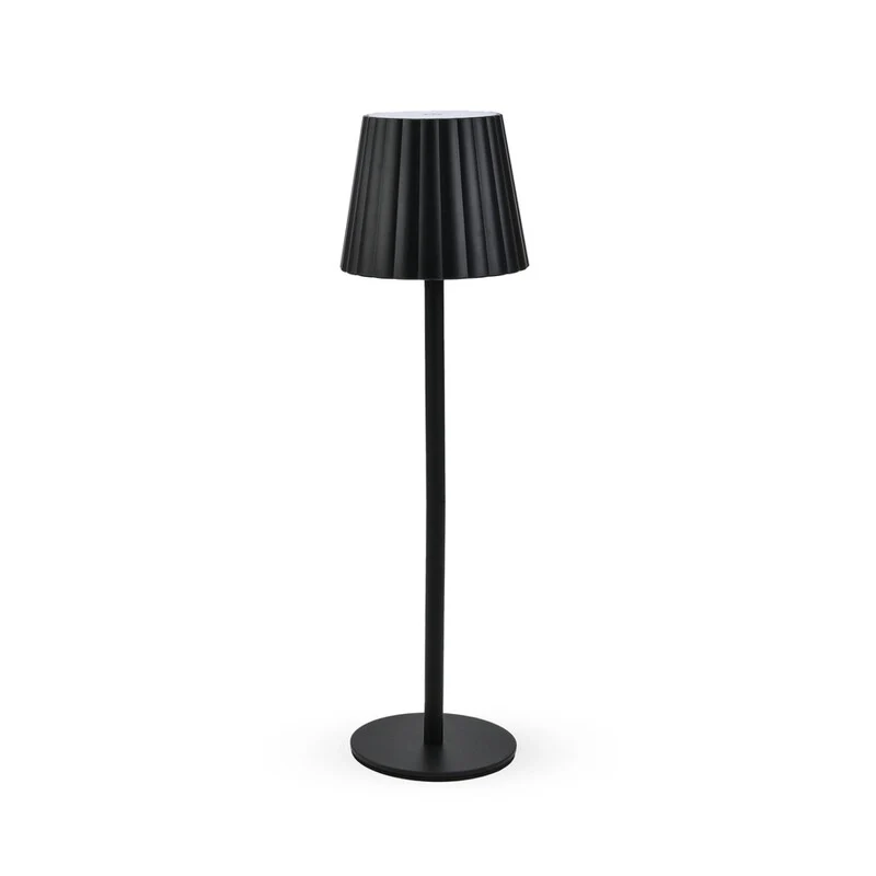 Lampada LED Ricaricabile da Tavolo Aurora Nero 12 Pezzi