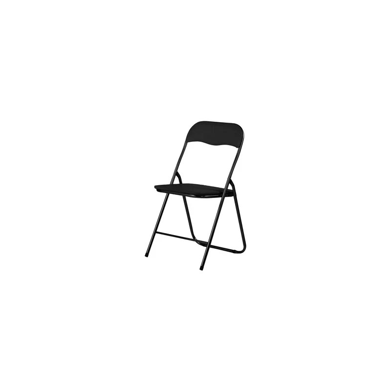 Sedia Pieghevole Polo Nero Nero 6 Pezzi