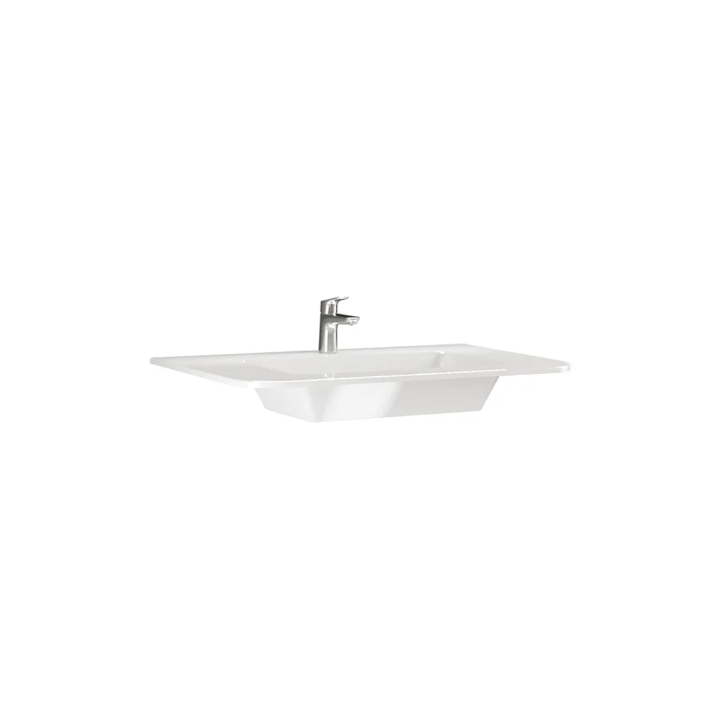 Lavabo in resina bianco lucido