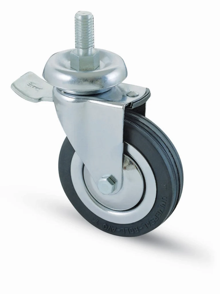 Ruota Carrello D 100 mm 155 Bis B Perno 14MA Freno Avo